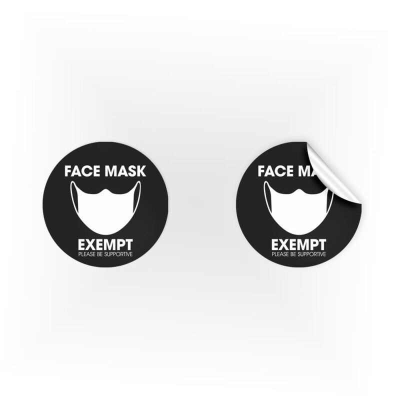 Face Mask Exempt Be Supportive Stickers