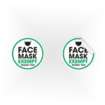 Face Mask Exempt Thank You Stickers