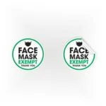 Face Mask Exempt Thank You Stickers