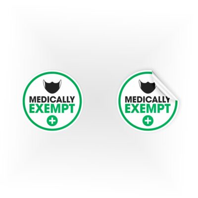 Medically Exempt Mask Stickers