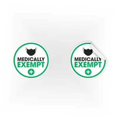 Medically Exempt Mask Stickers