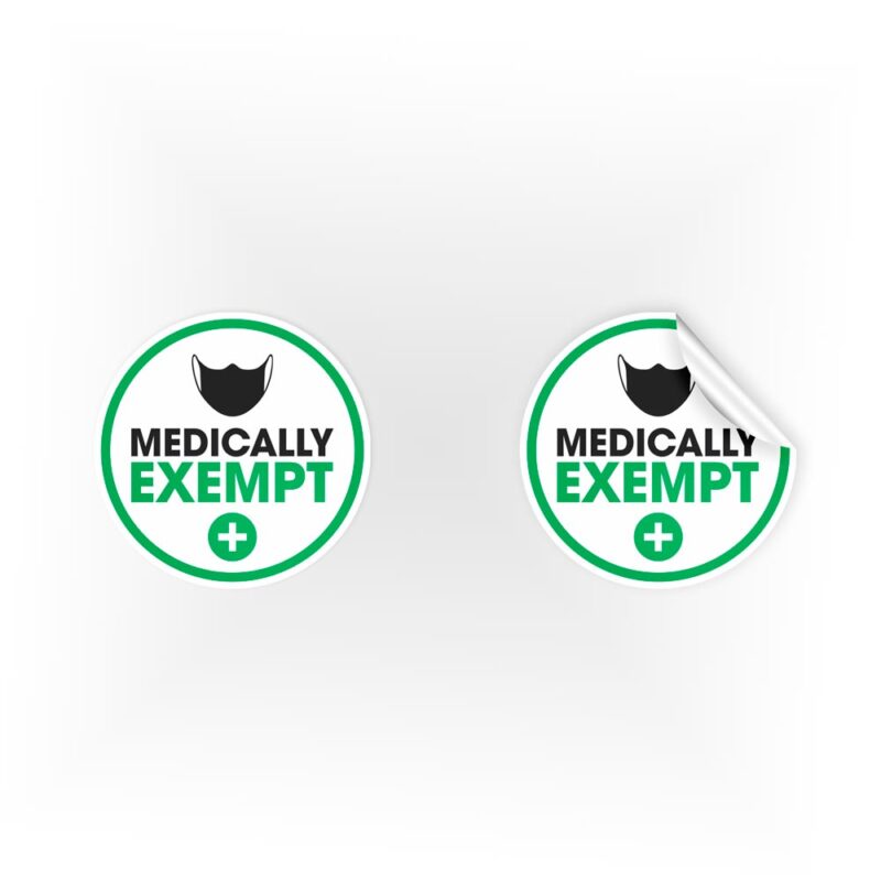 Medically Exempt Mask Stickers