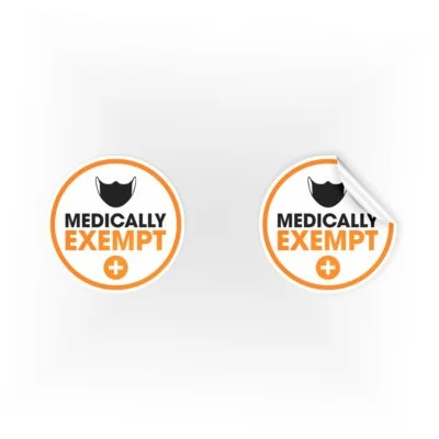 Medically Exempt Mask Stickers