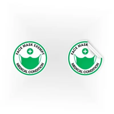 Face Mask Exempt Medical Condition Stickers
