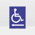 Disabled Left Arrow Sign