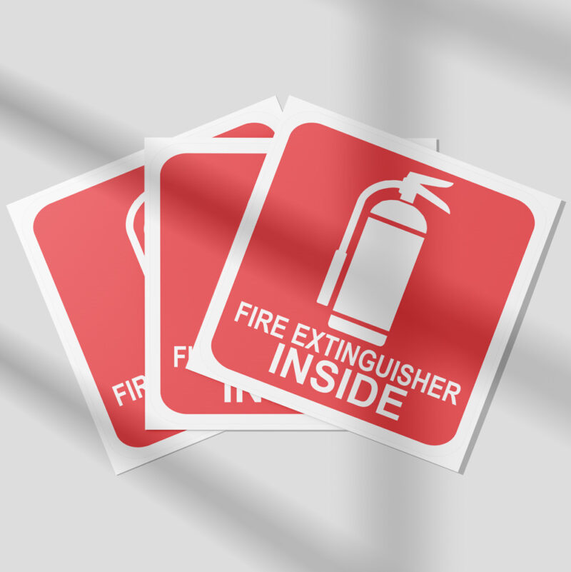 Fire Extinguisher Inside Labels Stickers