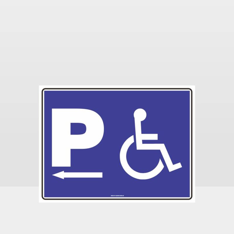 Disabled Parking Left Direction Sign