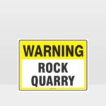 Warning Rock Quarry Sign