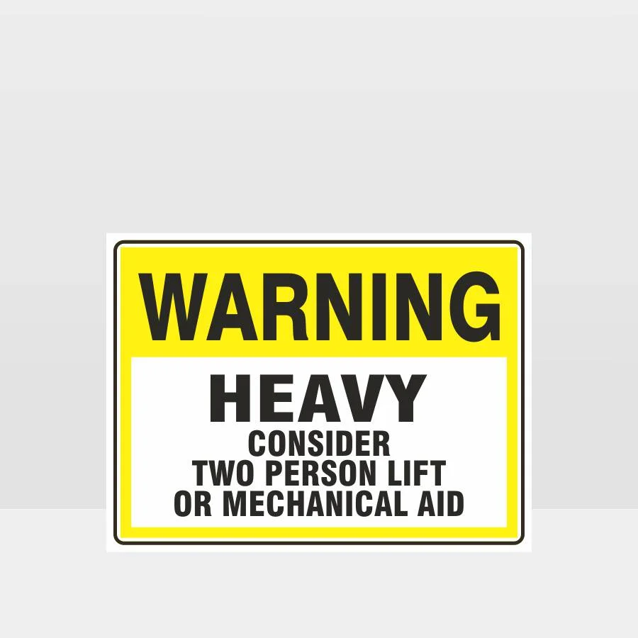 Warning Heavy Sign (Landscape)