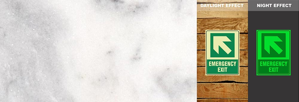 Glow In The Dark Photoluminescent Signs