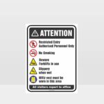 Attention Visitors Office Sign