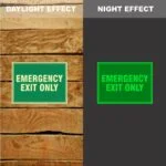 Photoluminescent Emergency Exit Only Sign