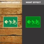 Photoluminescent Exit Left Sign
