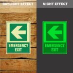 Photoluminescent Emergency Exit Arrow Left Sign