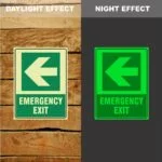 Photoluminescent Emergency Exit Arrow Left Sign