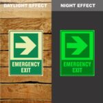 Photoluminescent Emergency Exit Arrow Right Sign