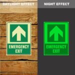 Photoluminescent Emergency Exit Arrow Up Sign