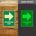 Photoluminescent Evacuation Exit Right Sign