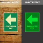 Photoluminescent Evacuation Exit Left Sign