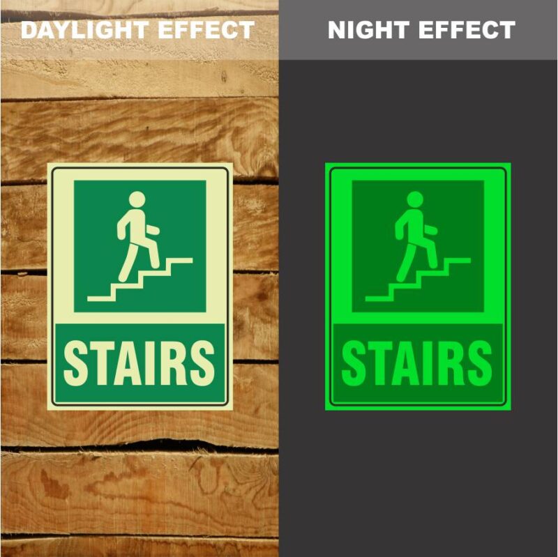Photoluminescent Stairs Sign