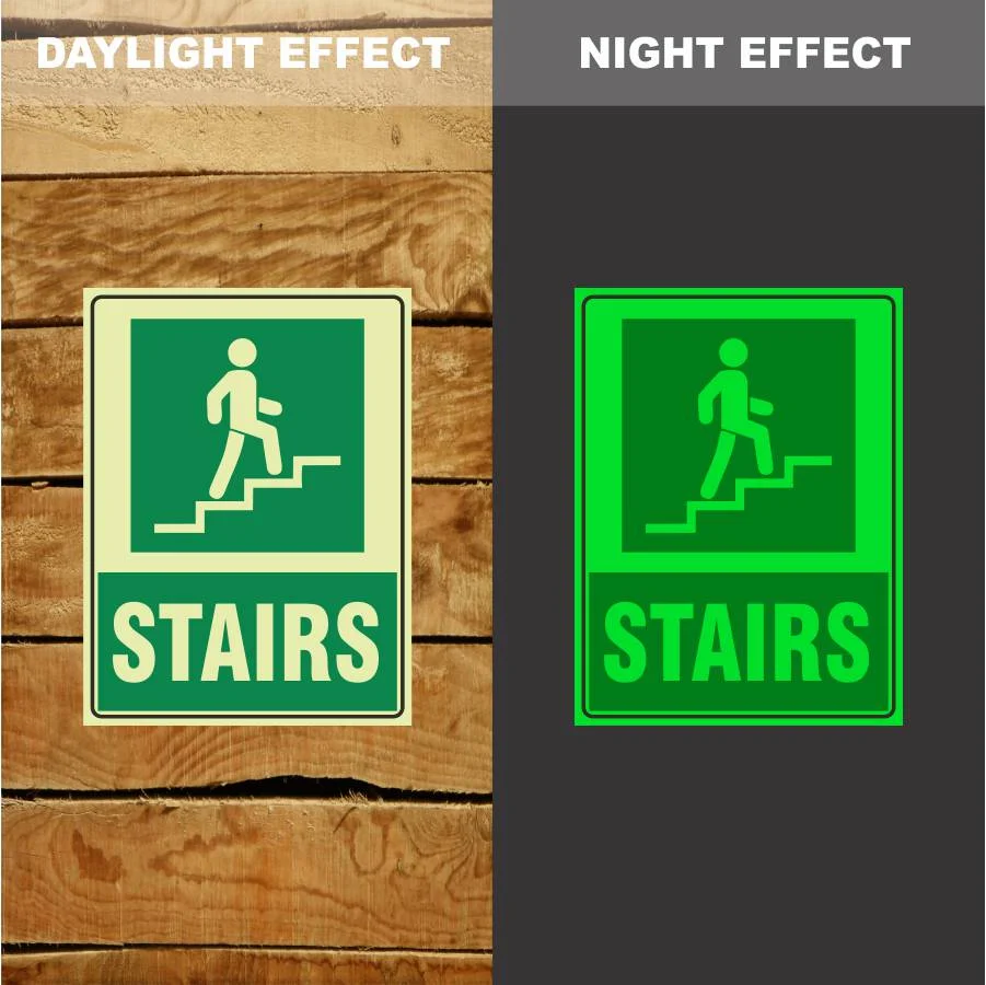 Photoluminescent Stairs Sign
