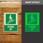 Photoluminescent Stairs Up Sign
