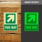 Photoluminescent This Way Arrow Sign