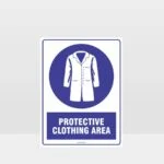 Lab/Dust Coat Protective Clothing Area Sign