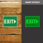 Photoluminescent Notice Exit Right Sign