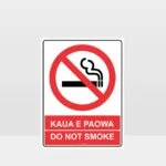 Prohibition Smoke Free Te Reo Sign
