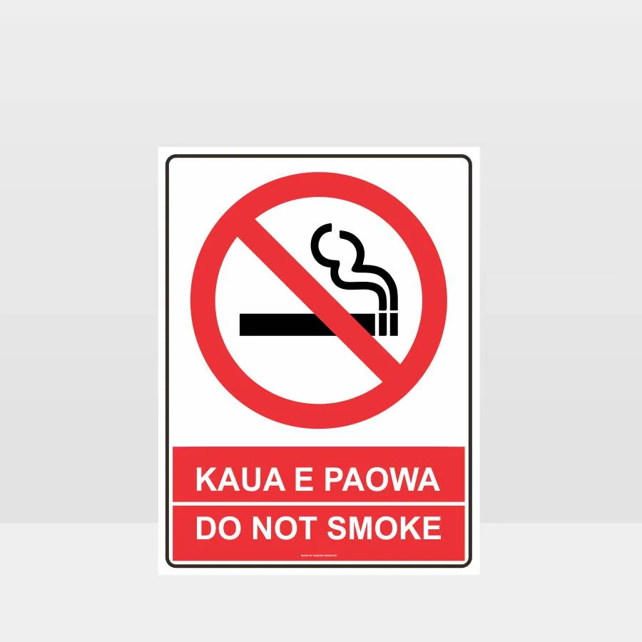 prohibition_130B_TR Prohibition Smoke Free Te Reo Sign
