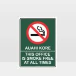 Te Reo Smoke Free Office Sign