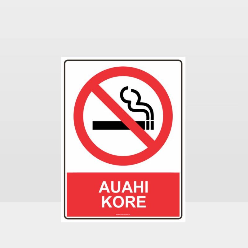 Te Reo Smoke Free Sign