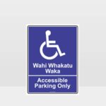 Accessible Parking Te Reo Safety Sign