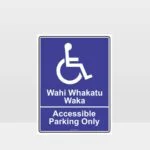 Accessible Parking Te Reo Safety Sign