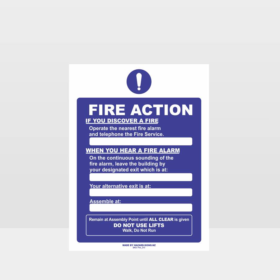 What Is A Fire Action Plan Template Infoupdate