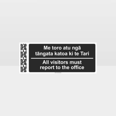 Te Reo Office Reporting Sign