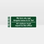 Te Reo Office Reporting Sign