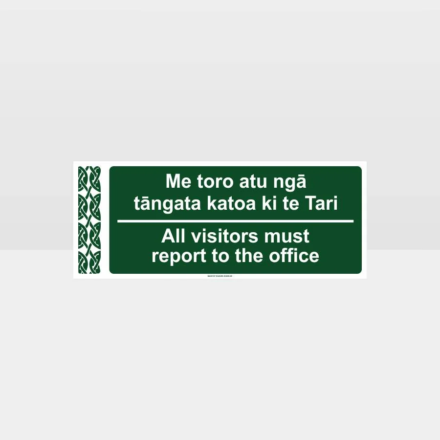 notice_104_Green_TR Te Reo Office Reporting Sign