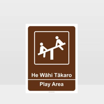 Te Reo Play Area Safety Sign