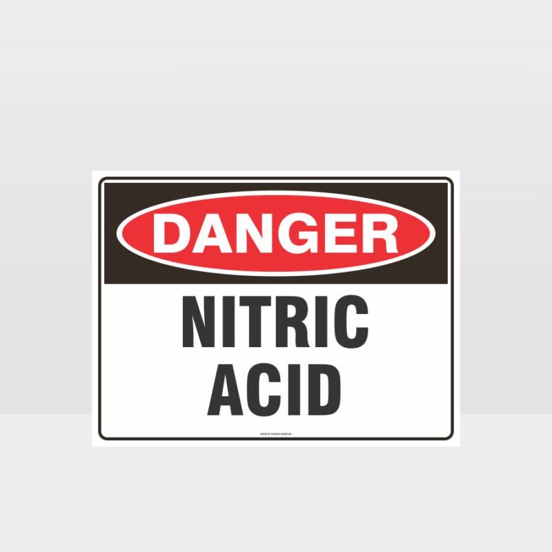 Danger Nitric Acid Sign