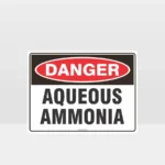 Danger Aqueous Ammonia Sign
