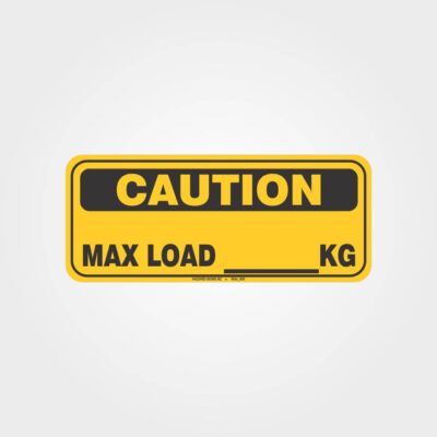 Caution Maximum Load Forklift Label