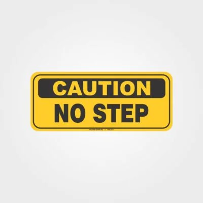Caution No Step Forklift Label
