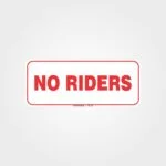 No Riders Forklift Label