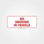 No Smoking In Vehicle Forklift Label