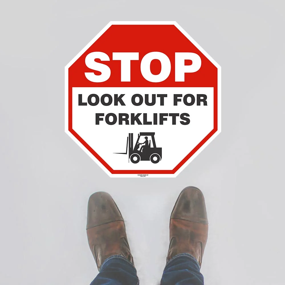 Look Out For Forklifts Floor Sign