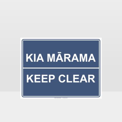 Te Reo Keep Clear Sign