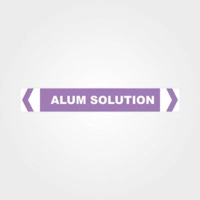 Alum Solution Pipe Marker