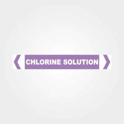 Chlorine Solution Pipe Marker